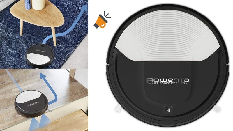 Robot Aspirateur Rowenta Smart Force Essential Aqua - Aspiration Et Serpillère, Autonomie 150 Min