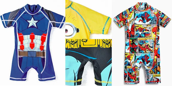 ¡MUY BARATOS! Bañadores superhéroes con protección UPF50+ por 11€