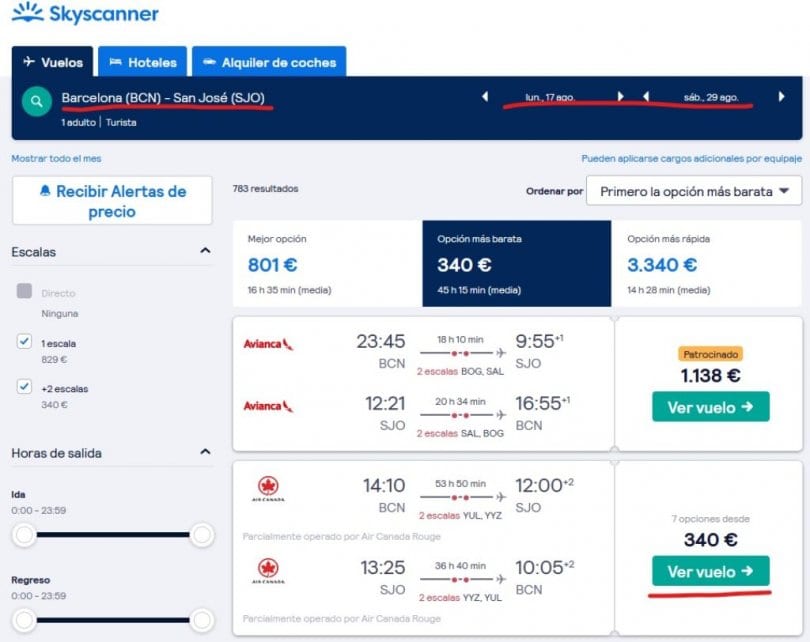 🏝¡COSTA RICA! Vuelos ida y vuelta en Agosto por solo 170€ por trayecto