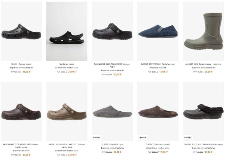 ¡OUTLET CROCS! Hasta 75 DTO. en gran selección de calzado