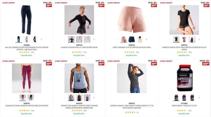 ¡OUTLET DECATHLON! Hasta el 50% DTO. en ropa y accesorios fitness 3 OUTLET DECATHLON FITNESS