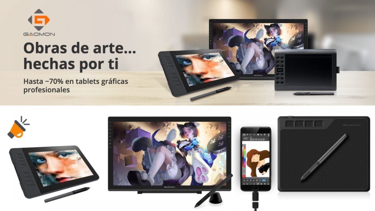 Hasta 70 DTO. en tabletas gráficas profesionales