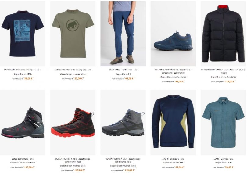 ¡OUTLET MAMMUT! Hasta 80 DTO. en ropa y calzado de montaña