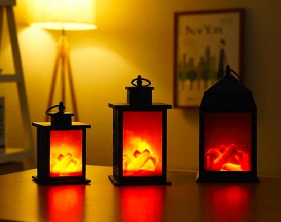 Lámpara LED para chimenea con efecto flameado por SOLO 7,75€