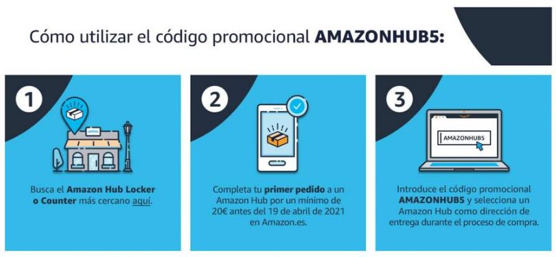 5€ GRATIS en tu primer pedido de Amazon hub para cuentas seleccionadas ...