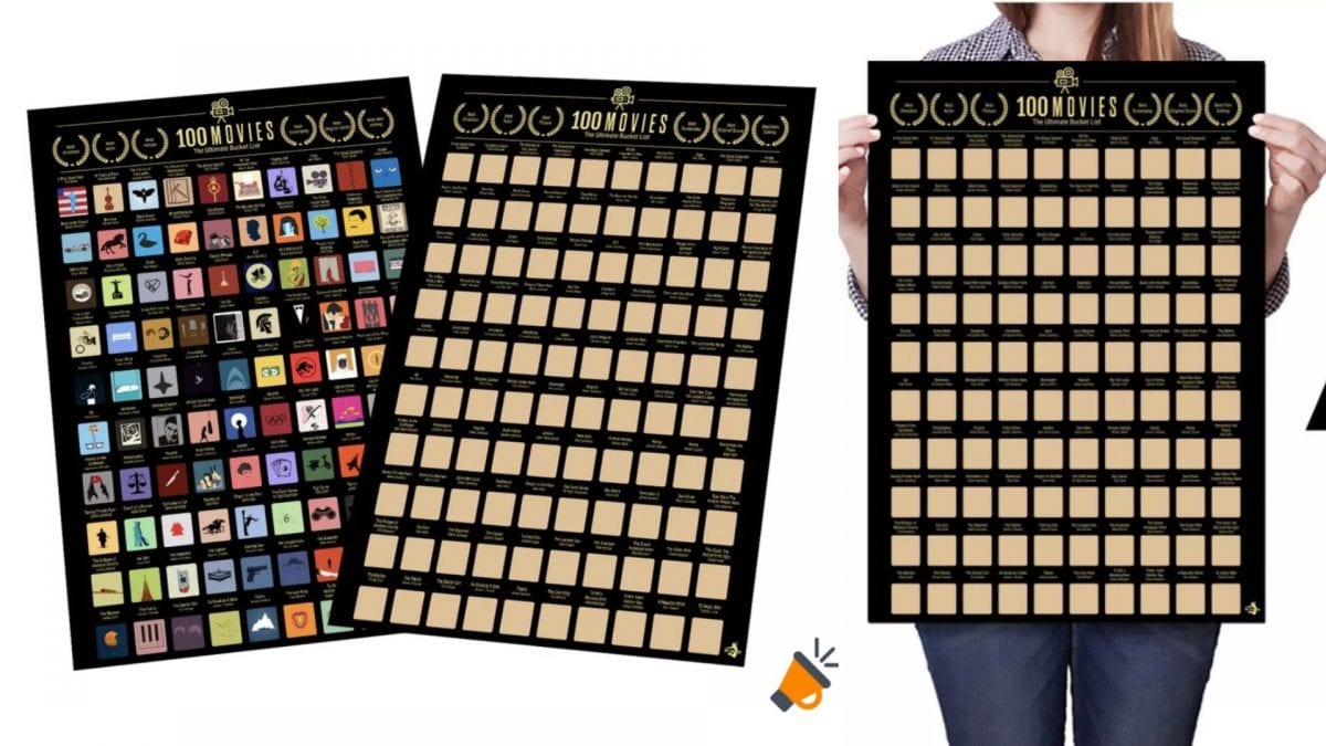 Póster para rascar "Las 100 Películas que no puedes dejar de ver" por 6€