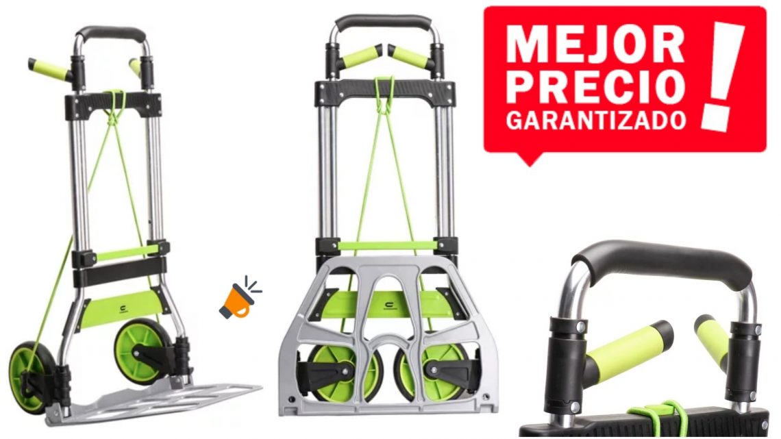 Carretilla plegable con ruedas macizas y altura regulable por 37€ en