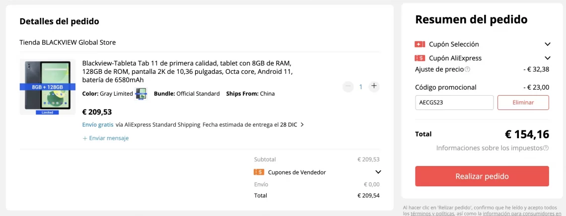 Blackview Tab 11 con pantalla 2K, 8/128GB y gran autonomía por SOLO 154€ 2 Blackview Tab 11 oferta cupon descuento aliexpress superchollos SuperChollos