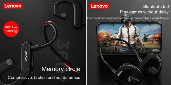 Auriculares deportivos Lenovo X3 Pro de conducción ósea por SOLO 15€ (-64%) 2 Auriculares deportivos Lenovo X3 Pro barato SuperChollos