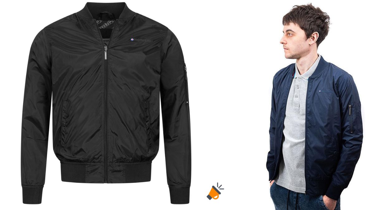 Lambretta Riley Herren-Windjacke Mit Durchgehendem Reißverschluss