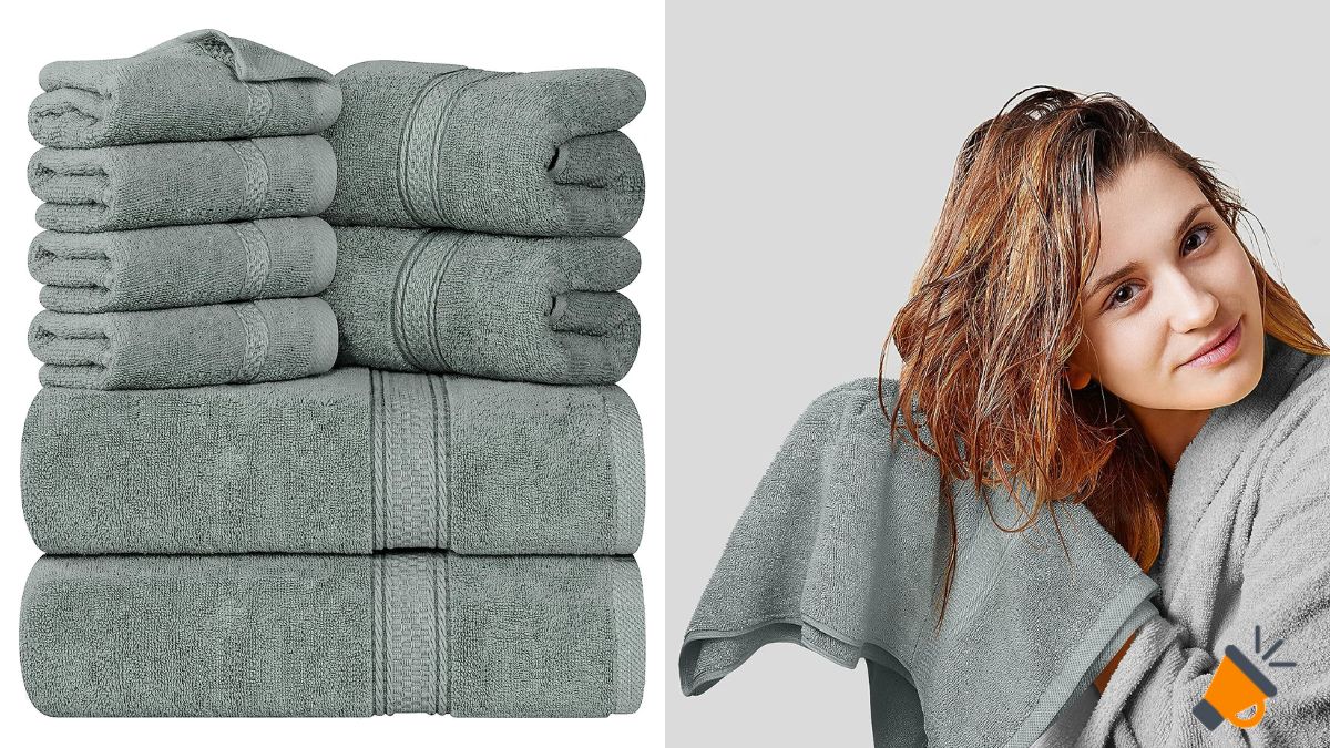 Juego de Toallas Premium Utopia Towels de 8 Piezas por SOLO 21€